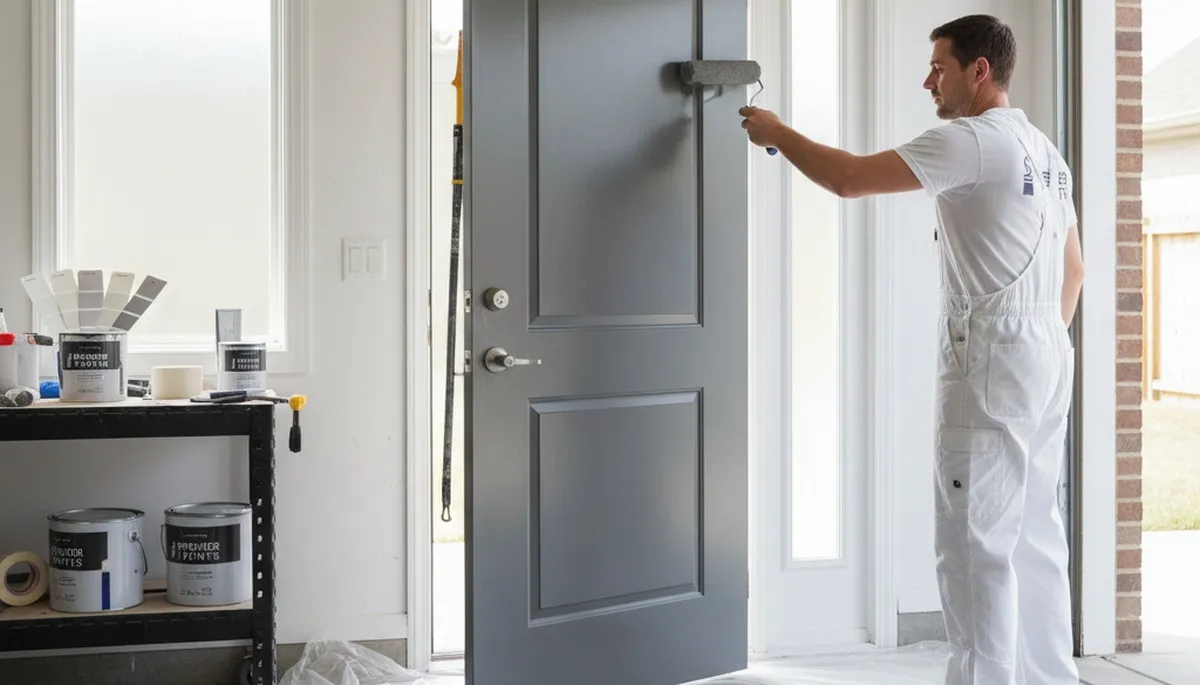 Professional door painting and refinishing service in Boston, MA by expert house painters